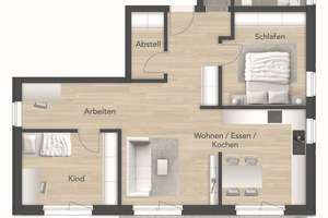 Moderne Neubauwohnung im KfW-40-Effizienzhaus - Erstbezug mit Balkon/Terrasse in Erlangen