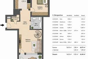 - NEU - *113m² Stilvolle Maisonettewohnung mit Ateliercharakter und Sonnenterrasse!* – Martinstraße 9, 65189 Südost, Wiesbaden – Vorschaubild 29