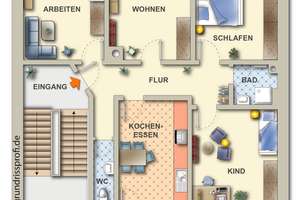 ** Wohnen in Pforzheim - Helle 4-Zimmer Altbauwohnung mit Loggia! ** – Hohenzollernstr. 98, 75177 Nordstadt, Pforzheim – Vorschaubild 11