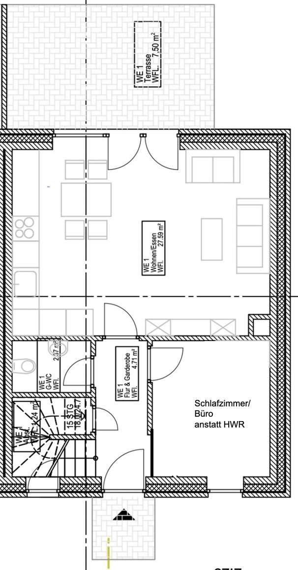 angepasster Grundriss EG WE1