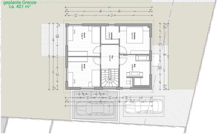 Grundriss OG - Haus B, QNG Vil