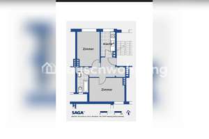 Tauschwohnung: SAGA WOHNUNG 2 Zimmer gegen SAGA 3 Zimmer
