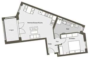 Helle Wohnung mit Loggia und Weitblick im 4. Obergeschoss – Donnersbergring 2, 64295 Bessungen, Darmstadt – Vorschaubild 9