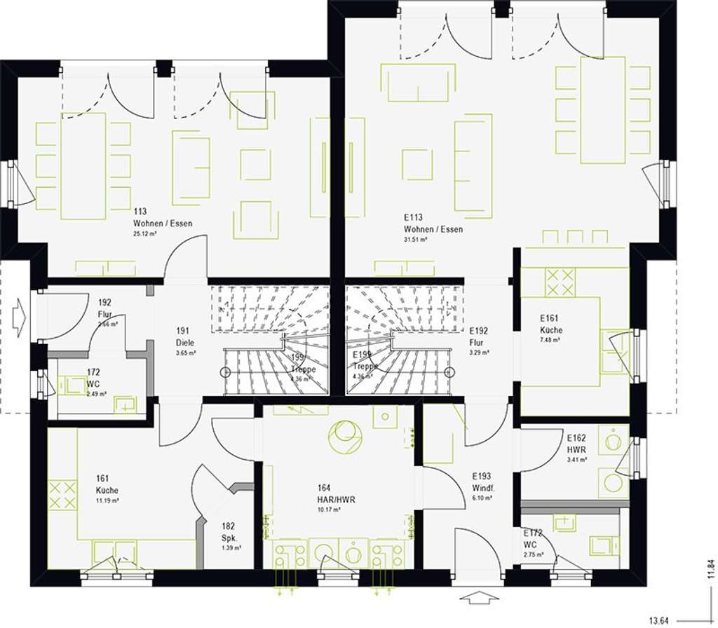 Immobilie in Kitzingen - Zweifamilienhaus mit Garten - Nur den Rasen müssen Sie selbst mähen. - Bild 4