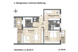 Einziehen und wohlfühlen: helle 3-Zimmer Wohnung mit zwei Balkonen - frisch renoviert! – Die vollständige Adresse der Immobilie erhältst du vom Anbieter., 81737 Neuperlach, München – Vorschaubild 17