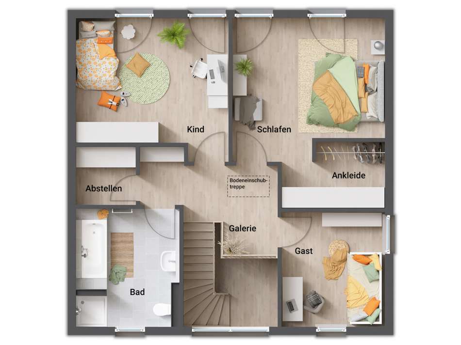 Grundrissbeispiel Obergeschoss