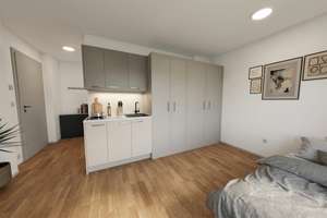 Neubau Studentenappartement im Erdgeschoss mit privatem Garten zur Kapitalanlage – Grasmeierstraße 8, 80805 Alte Heide-Hirschau, München – Vorschaubild 1
