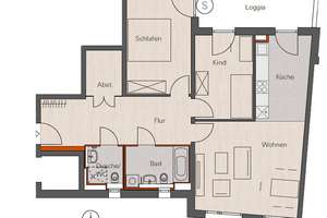 Große 3-Zimmer Wohnung mit zwei Badezimmern und Loggia – Gertrud-Krüger-Weg 10, 90491 Sankt Jobst, Nürnberg – Vorschaubild 11