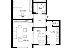 Helle 3-Zimmer-Wohnung mit Balkon, Einbauküche & Parkett in ruhiger Lage von Lünen – Süggelstraße 29, 44532 Gahmen, Lünen – Vorschaubild 2