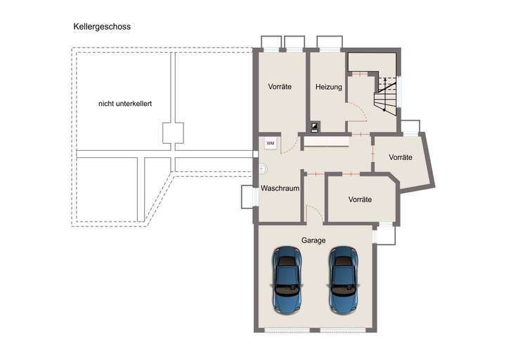Raumaufteilung Kellergeschoss