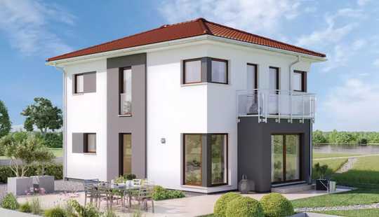 Bild von Elegante Stadtvilla mit Walmdach, einfach chic mit Solaranlage als Effizienzhaus 40 plus !