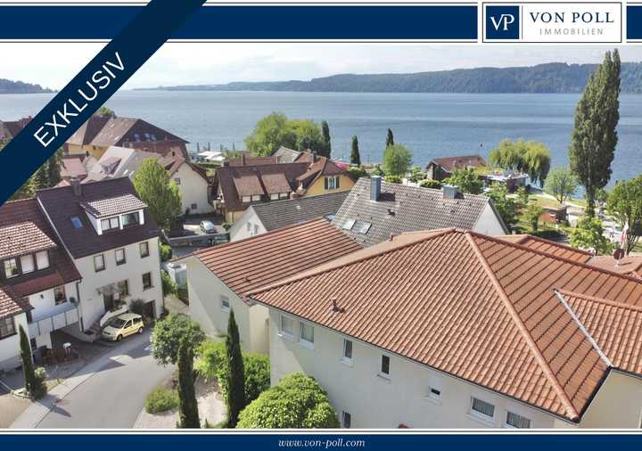 Zweifamilienhaus mit Ferienwohnung ca. 70 Meter vom Seeufer entfernt: Seesicht, Erd-Wärmepumpe