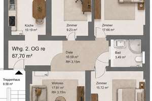 Stilvolle 4-Zimmer-Altbauwohnung mit Balkon und Originaldetails  – Admiralstraße 00, 28215 Findorff-Bürgerweide, Bremen – Vorschaubild 13
