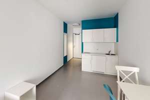 Für Studenten - Möbliertes 1-Zimmer-Apartment mit Einbauküche und kleiner Terrasse – Ederstraße 14, 60486 Bockenheim, Frankfurt am Main – Vorschaubild 5