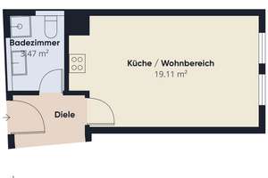 Solide 1-Zimmerwohnung mit Tiefgaragenstellplatz – Stuttgarter Allee 37, 4209 Grünau-Mitte, Leipzig – Vorschaubild 9