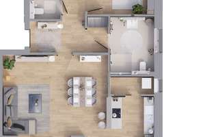 Moderne Erdgeschosswohnung im KfW-40-Neubau mit Garten, Terrasse & Stellplatz – Erstbezug  – Kriegerweg 58, 48153 Düesberg, Münster – Vorschaubild 4