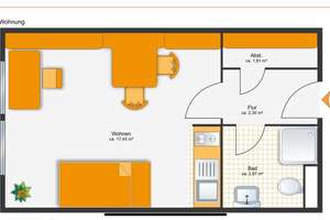 Modernes, frisch saniertes und möbliertes Apartment zum Wohlfühlen – Sielkamp 7A, 38112 Nordstadt, Braunschweig – Vorschaubild 12