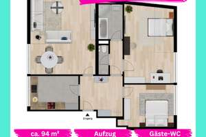 Essen Zentrum freie 3 Zimmer DG-Eigentumswohnung