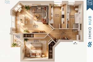 +++ Lichtdurchflutete 2-Zimmer-Wohnung | Frisch saniert | Sofort bezugsfrei+++ – Die vollständige Adresse der Immobilie erhältst du vom Anbieter., 4316 Mölkau, Leipzig – Vorschaubild 10