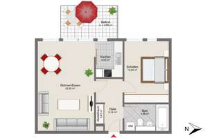 Charmante 2-Zimmer-Wohnung mit Westbalkon & Blick zum Olympiaturm 
 – Die vollständige Adresse der Immobilie erhältst du vom Anbieter., 80797 Schwere-Reiter-Straße, München – Vorschaubild 14