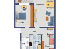 Provisionsfrei: 3 Zimmer Wohnung mit Balkon renovierunsgbedürftig – Buchholzer Weg 13, 40472 Lichtenbroich, Düsseldorf – Vorschaubild 3