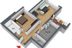 Sie möchten hoch hinaus? Schöne 2-Zimmerwohnung mit Balkon im Grünen – Freiburger Str. 17, 58091 Eilpe, Hagen – Vorschaubild 2