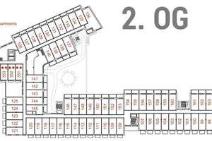 Nur noch einziehen! Komplett möbliertes 1-Zi.-Apartment im "Turm" eines eleganten Apartmenthauses! – Nagahama-Allee 76, 86153 Am Schäfflerbach, Augsburg – Vorschaubild 19