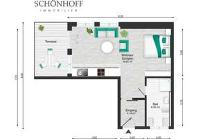 Exklusives Neubau-Apartment mit  besonderem Wohngefühl | KfW-40 – Die vollständige Adresse der Immobilie erhältst du vom Anbieter., 49074 Gartlage, Osnabrück – Vorschaubild 9