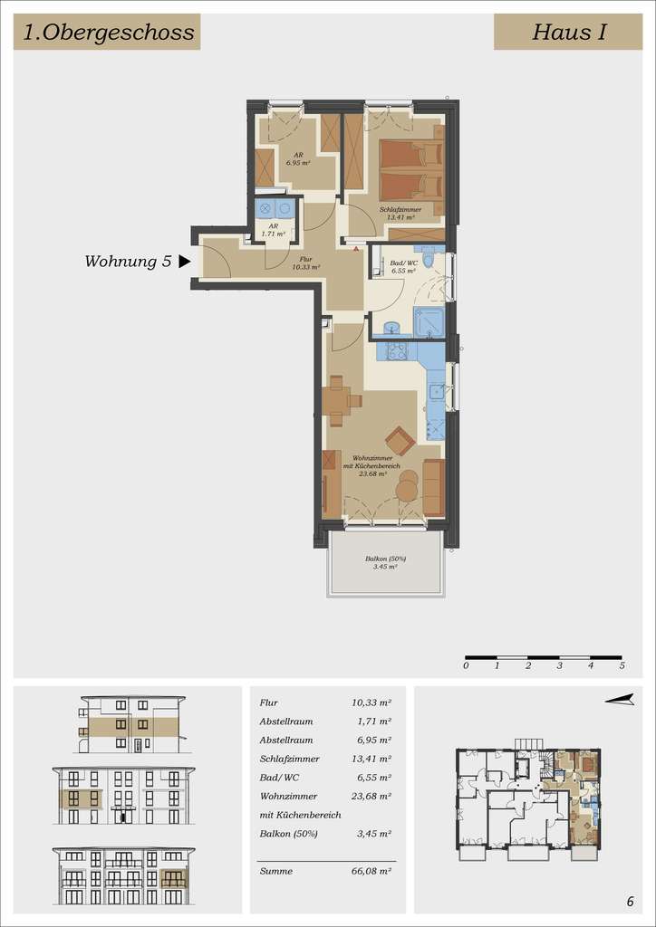 Immobilie in Hasloh - Provisionsfreie, moderne 2,5-Zimmer-Wohnung mit Balkon und Aufzug - Bild 2