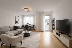 Lichtdurchflutete 3 Zi.-Wohnung in kleiner Wohnanlage mit großem Süd-Balkon, sep. Küche & gr. Keller – Die vollständige Adresse der Immobilie erhältst du vom Anbieter., 82256 Fürstenfeldbruck – Vorschaubild 1