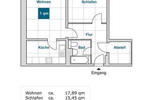 Schicke 2-Raumwohnung mit traumhaften Ausblick sucht Nachmieter! Übernahme EBK möglich! – Rottwerndorfer Str. 3, 1257 Leuben (Stadtteil), Dresden – Vorschaubild 2