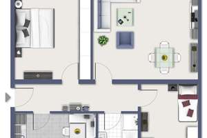 Exklusive 3-ZKB-Etagenwohnung mit luxuriöser Ausstattung und Balkon in Göggingen zu vermieten! – Die vollständige Adresse der Immobilie erhältst du vom Anbieter., 86199 Göggingen-Süd, Augsburg – Vorschaubild 9
