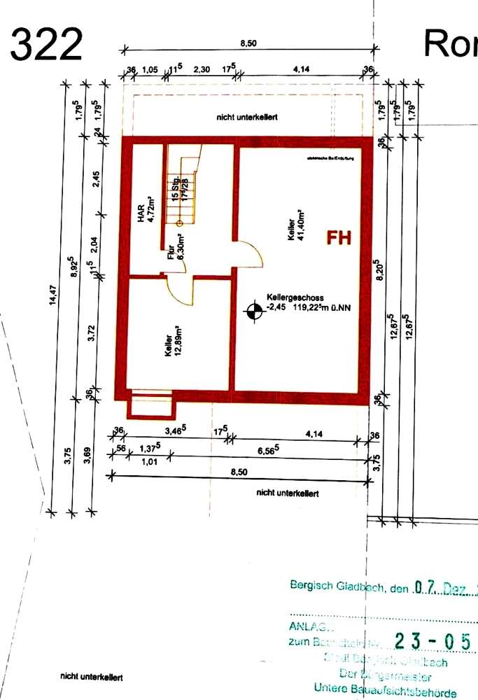 Grundriss Kellergeschoss