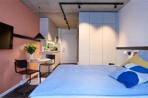 Mietrabatt - All-inclusive Miete – Voll möbliertes Studio in Charlottenburg mit Fitnessstudio und Co – Warburgzeile 3, 10587 Charlottenburg, Berlin – Vorschaubild 2