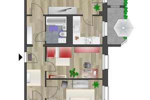 3-Raum-Wohnung am Johanneskarree – Augustusburger Str. 28, 9111 Zentrum, Chemnitz – Vorschaubild 6