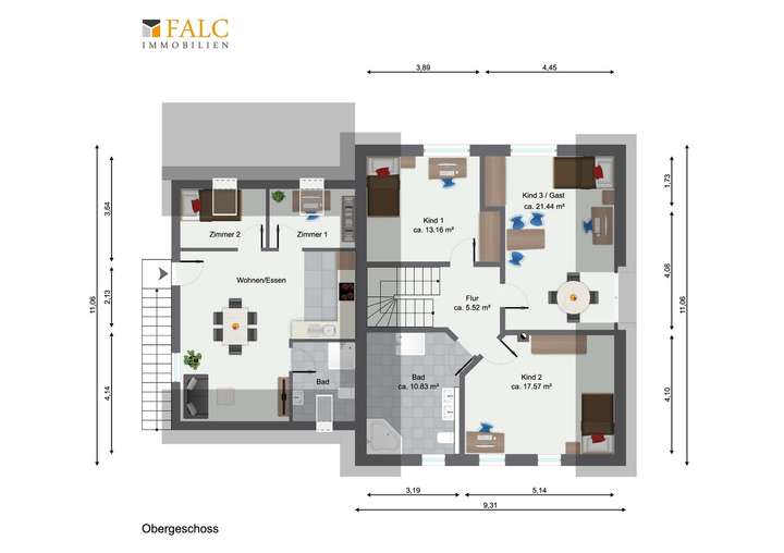 Grundriss Obergeschoss