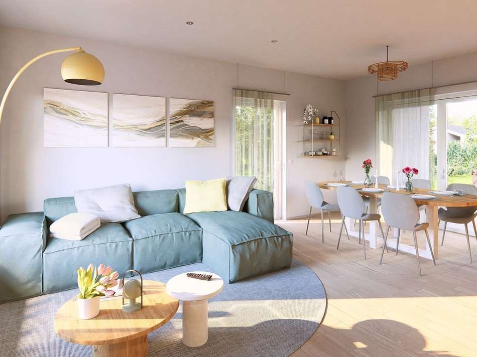 Ansicht Wohnzimmer und Essbere