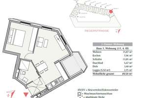 Attraktive 2-Zimmer-Wohnung inklusive Einbauküche im 4. Obergeschoss! – Regerstr. 54, 81541 Obere Au, München – Vorschaubild 8