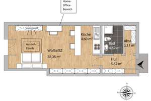 Großzügiges 1 - Zimmer Apartment in bester Lage am Galgenberg  – Die vollständige Adresse der Immobilie erhältst du vom Anbieter., 93053 Galgenberg, Regensburg – Vorschaubild 10