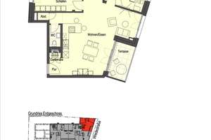 ERDGESCHOSS - Neubau 3-Zimmer-Wohnung mit Einbauküche! – Moscheeweg 10-12, 97082 Zellerau, Würzburg – Vorschaubild 2