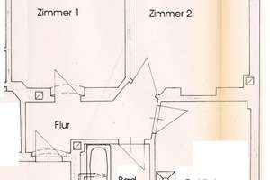 Ab Mitte August: Geräumige 2-Zimmer-Wohnung mit Laminatboden "Dielenoptik", Essküche und Badewanne – Neugasse 52, 1662 Meißen – Vorschaubild 2