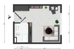 Wohnen oder Vermieten in zukünftig modernisiertem 1-Zimmer-Seniorenapartment – Die vollständige Adresse der Immobilie erhältst du vom Anbieter., 76133 Innenstadt-West, Karlsruhe – Vorschaubild 4