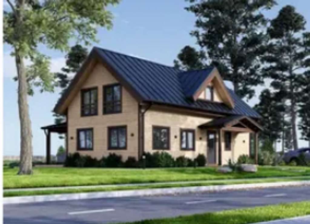 Fertighaus aus Holz (isoliert, KFW55) 127 m²