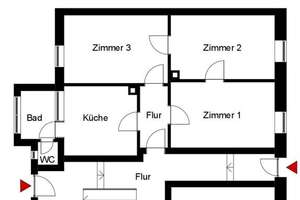 Frisch renovierte 3 Zimmer Wohnung mit neuem Bad & eigenem Innenhof – Federbachstraße 8, 76189 Daxlanden, Karlsruhe – Vorschaubild 6