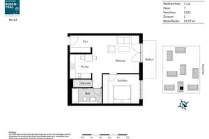 Moderne 2 Zimmer Wohnung mit Einbauchküche und Balkon zu vermieten! – Steinkleeweg 3, 13158 Rosenthal, Berlin – Vorschaubild 9