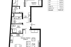 familiengeeignete, moderne 3-Zi.-Wohnung mit Wintergarten und Balkon * 84 m² * Baujahr 2020 – Welfenstr. 8, 81541 Obere Au, München – Vorschaubild 21