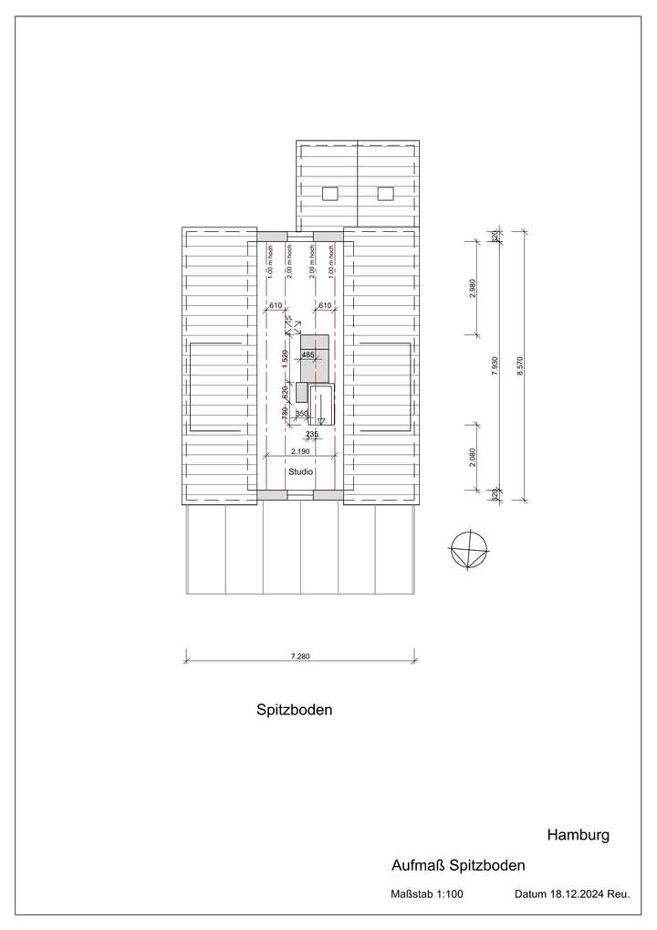 Spitzboden-Grundriss