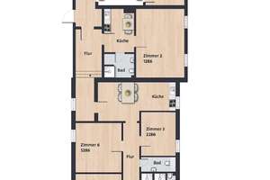 Zimmer 16,06 m² innerhalb einer großzügigen 6er-WG // 1.OG – Lessingstr. 12, 38440 Stadtmitte (Ortsteil), Wolfsburg – Vorschaubild 5
