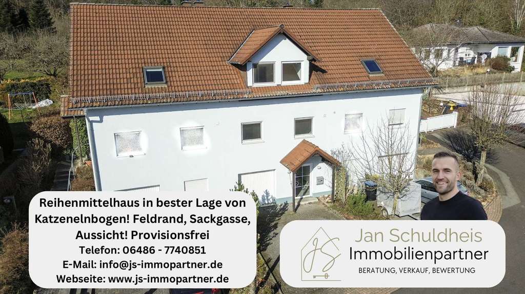Immobilie in Katzenelnbogen - Reihenmittelhaus in bester Lage von Katzenelnbogen! Feldrand, Sackgasse, Aussicht! Provisionsfrei! - Bild 0