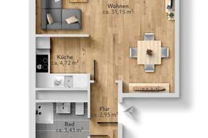 Großzügige 2 Raum Wohnung mit Einbauküche! – Paul-Bertz-Straße 79, 9120 Helbersdorf, Chemnitz – Vorschaubild 10